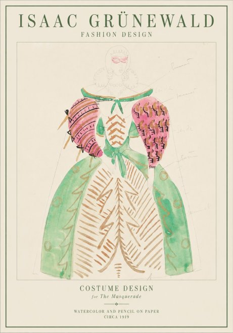 Isaac Grünewald Costume Design for the Masquerade No1 - Affiche