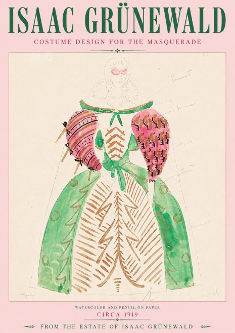Isaac Grünewald Costume Design for the Masquerade No4 - Affiche
