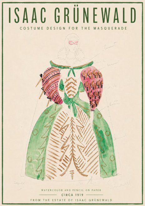 Isaac Grünewald Costume Design for the Masquerade No6 - Affiche