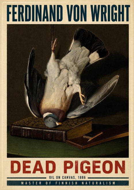 Ferdinand von Wright Dead Pigeon No6 - Affiche