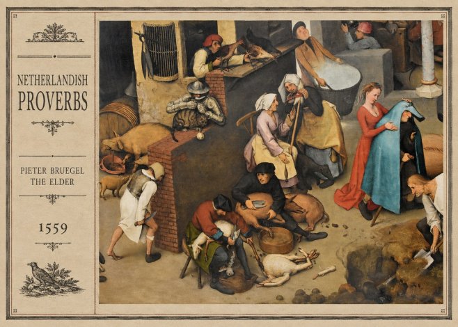 Pieter Bruegel Netherlandish Proverbs VIII No2 - Affiche