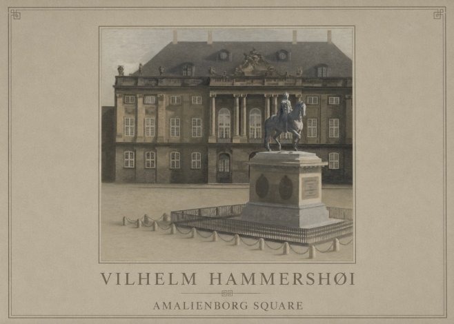 Vilhelm Hammershøi Amalienborg Square II No1 - Affiche
