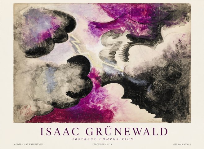 Isaac Grünewald Abstract Composition No1 - Affiche