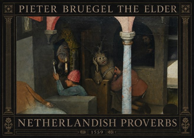 Pieter Bruegel Netherlandish Proverbs IX No4 - Affiche