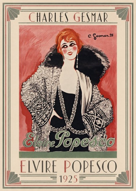 Charles Gesmar Elvire Popesco II No1 - Affiche