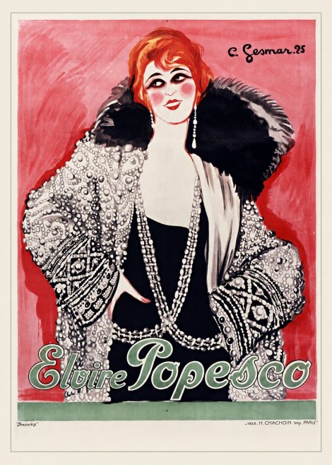 Charles Gesmar Elvire Popesco II No6 - Affiche