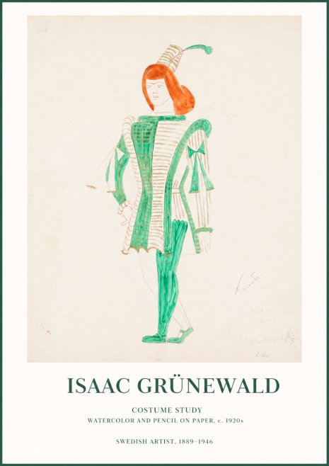 Isaac Grünewald The Harlequin No2 - Affiche