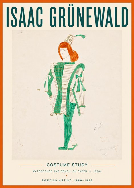 Isaac Grünewald The Harlequin No6 - Affiche