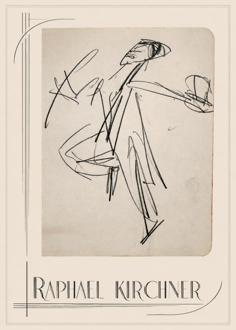 Raphael Kirchner Dynamic Dancer Sketch No1 - Affiche