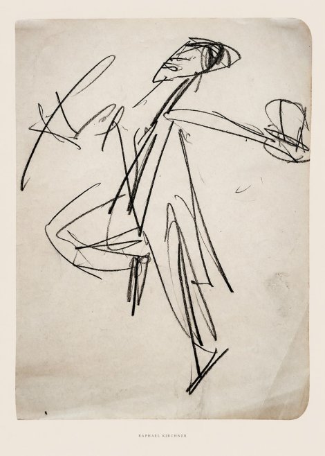 Raphael Kirchner Dynamic Dancer Sketch No6 - Affiche