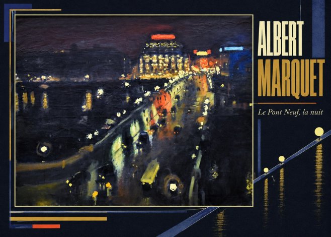 Albert Marquet Le Pont Neuf, La Nuit No5 - Affiche