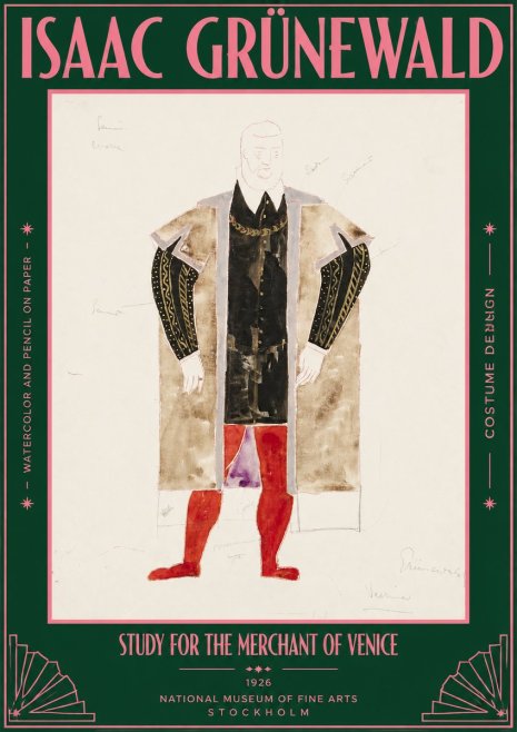 Isaac Grünewald Study for the Merchant of Venice No3 - Affiche