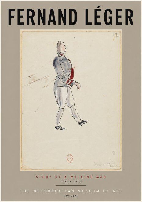 Fernand Léger Study of a Walking Man No4 - Affiche