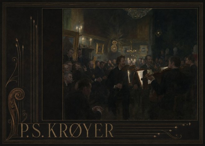 P.S. Krøyer An Evening at Høeberg's Home No5 - Affiche