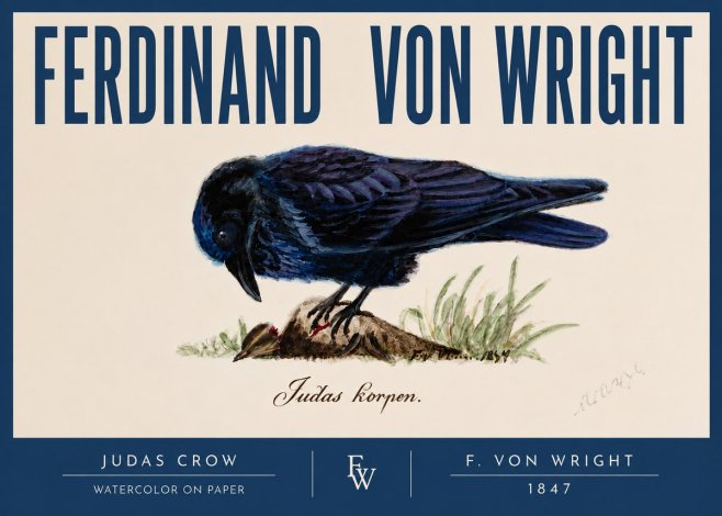 Ferdinand von Wright Judas Crow No2 - Affiche