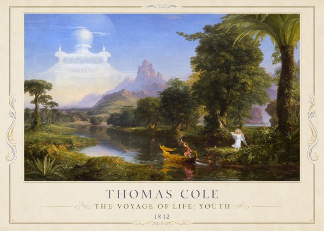 Thomas Cole The Voyage of Life: Youth IV No1 - Affiche