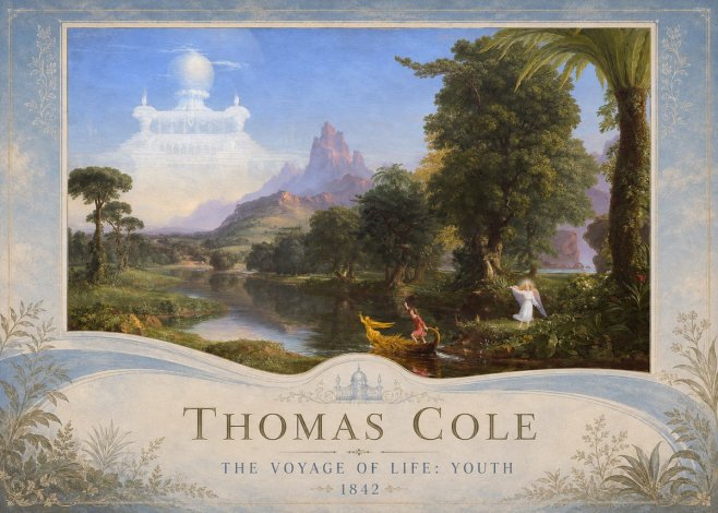 Thomas Cole The Voyage of Life: Youth IV No3 - Affiche
