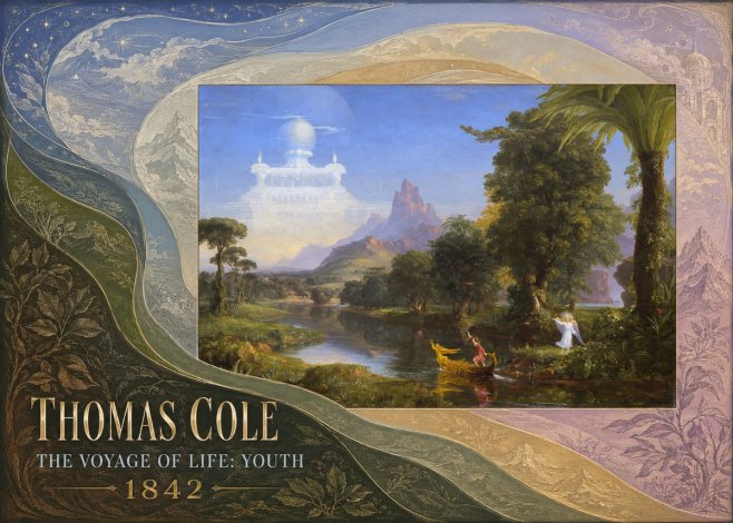 Thomas Cole The Voyage of Life: Youth IV No5 - Affiche