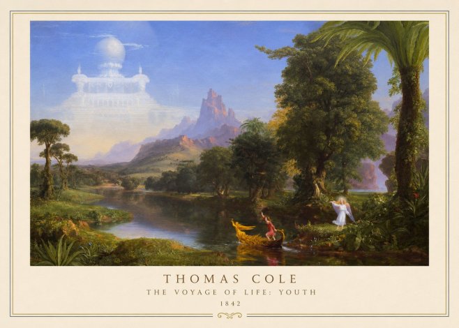 Thomas Cole The Voyage of Life: Youth IV No6 - Affiche