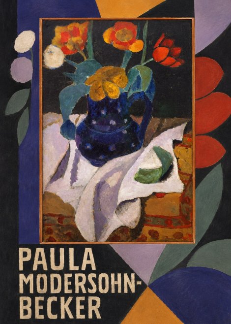 Paula Modersohn-Becker Still Life with Blue Jug and Flowers No5 - Affiche