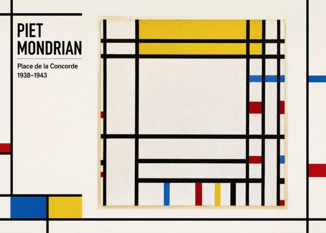 Piet Mondrian Place De La Concorde No1 - Affiche