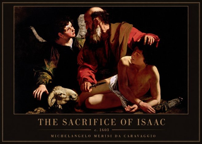 Michelangelo Merisi da Caravaggio The Sacrifice of Isaac III No1 - Affiche
