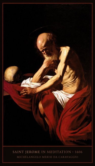 Michelangelo Merisi da Caravaggio Saint Jerome in Meditation I No4 - Affiche