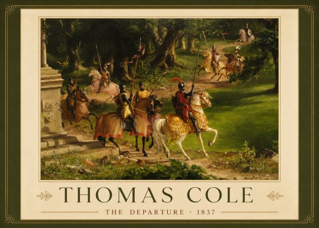 Thomas Cole The Departure III No1 - Affiche