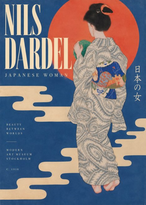 Nils Dardel Japanese Woman No5 - Affiche