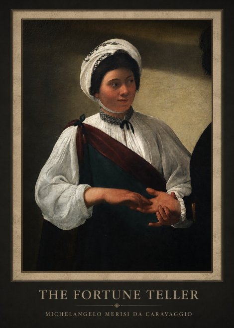 Michelangelo Merisi da Caravaggio The Fortune Teller IV No5 - Affiche