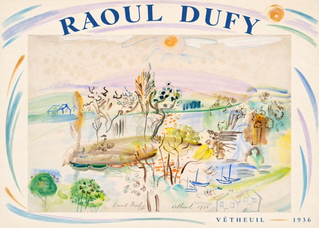 Raoul Dufy Vétheuil No6 - Affiche