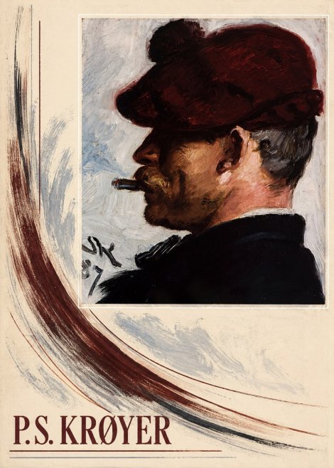 P.S. Krøyer Self-portrait with Cigar II No3 - Affiche