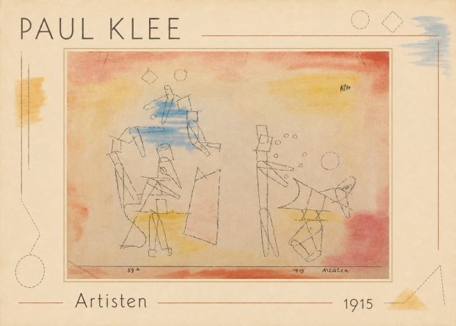 Paul Klee Artisten No1 - Affiche
