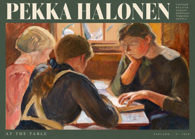 Pekka Halonen At the Table No2 - Affiche