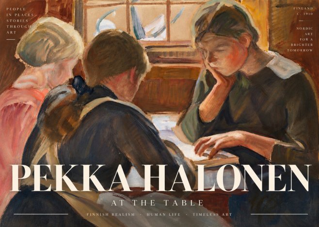 Pekka Halonen At the Table No6 - Affiche