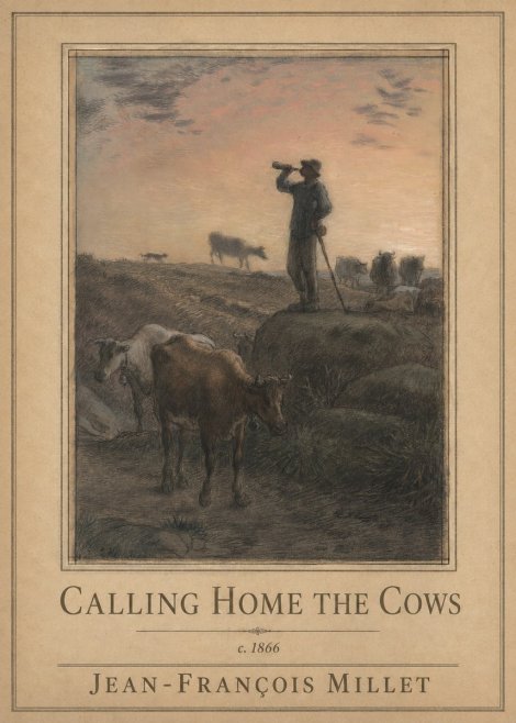 Jean-François Millet Calling Home the Cows No1 - Affiche