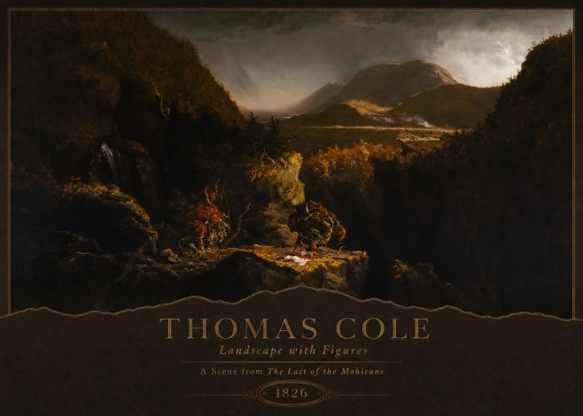 Thomas Cole Landscape with Figures: a Scene from the Last of the Mohicans No6 - Affiche