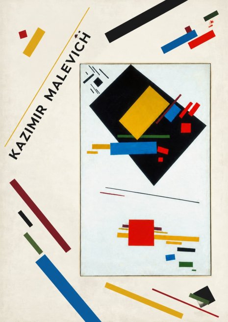 Kazimir Malevich Suprematist Composition with Yellow Rectangle No3 - Affiche