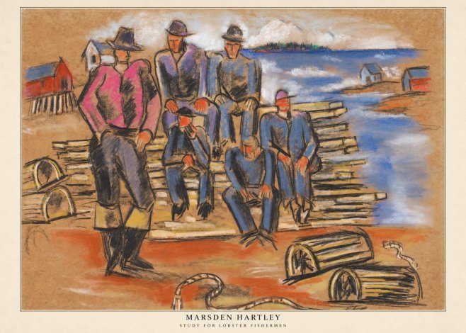 Marsden Hartley Study for 'Lobster Fishermen' No6 - Affiche