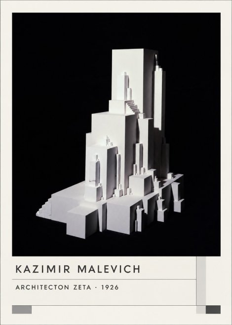 Kazimir Malevich Architecton Zeta No1 - Affiche