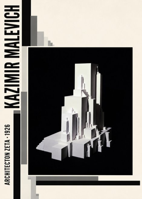 Kazimir Malevich Architecton Zeta No3 - Affiche