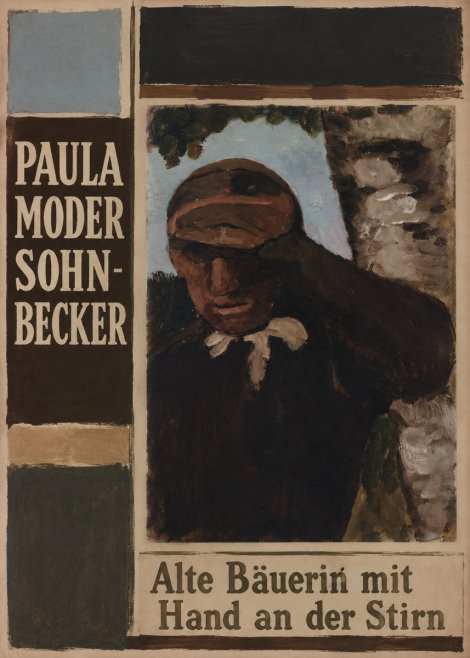 Paula Modersohn-Becker Alte Bäuerin Mit Hand an Der Stirn No2 - Affiche