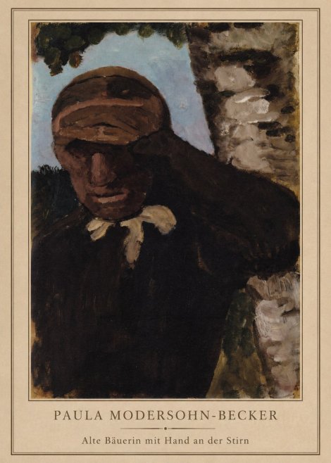 Paula Modersohn-Becker Alte Bäuerin Mit Hand an Der Stirn No3 - Affiche