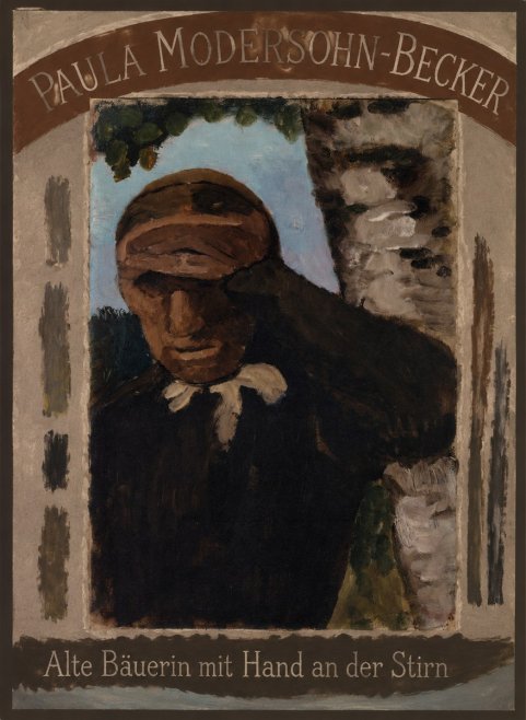 Paula Modersohn-Becker Alte Bäuerin Mit Hand an Der Stirn No4 - Affiche