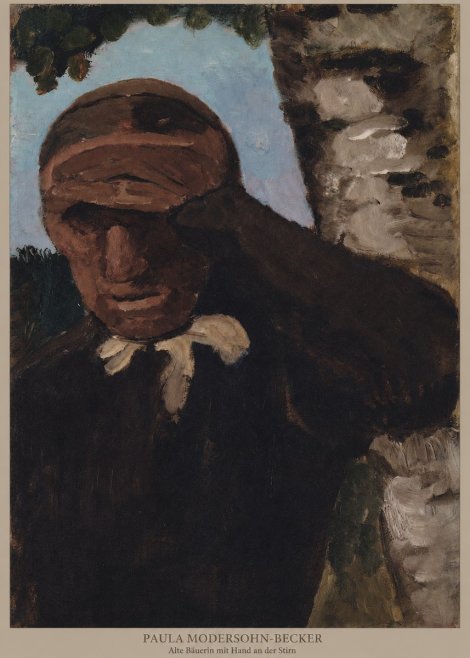 Paula Modersohn-Becker Alte Bäuerin Mit Hand an Der Stirn No5 - Affiche