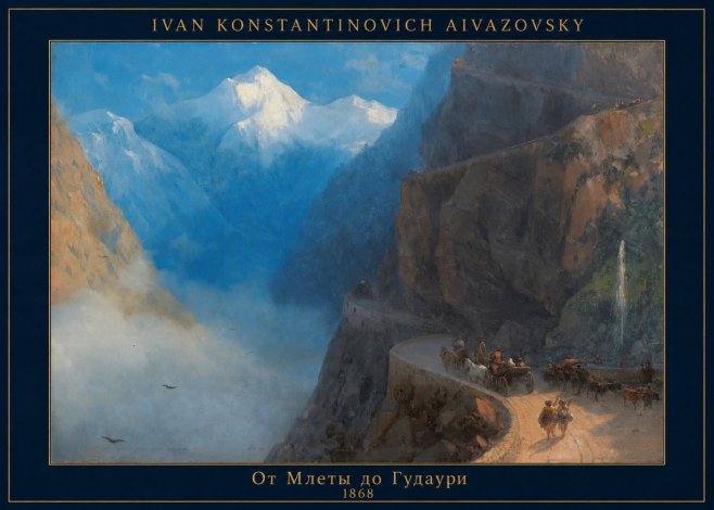 Ivan Konstantinovich Aivazovsky От Млеты До Гудаури No1 - Affiche