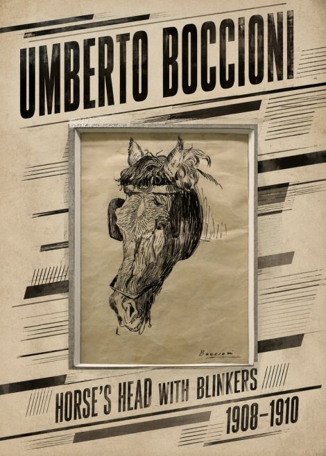 Umberto Boccioni Horse's Head with Blinkers No6 - Affiche