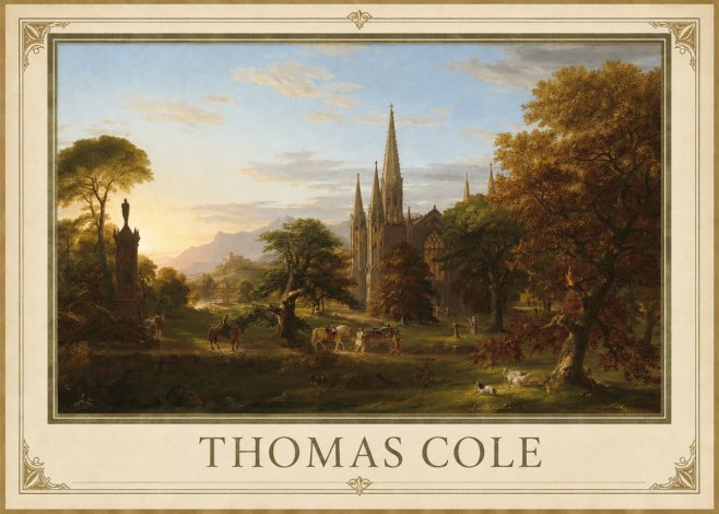 Thomas Cole The Architect's Dream No1 - Affiche