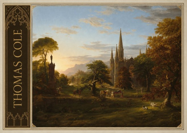 Thomas Cole The Architect's Dream No2 - Affiche