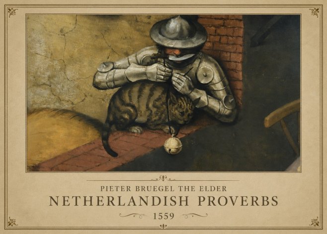 Pieter Bruegel Netherlandish Proverbs X No1 - Affiche